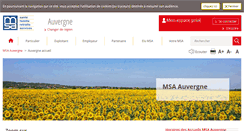 Desktop Screenshot of msa-auvergne.fr